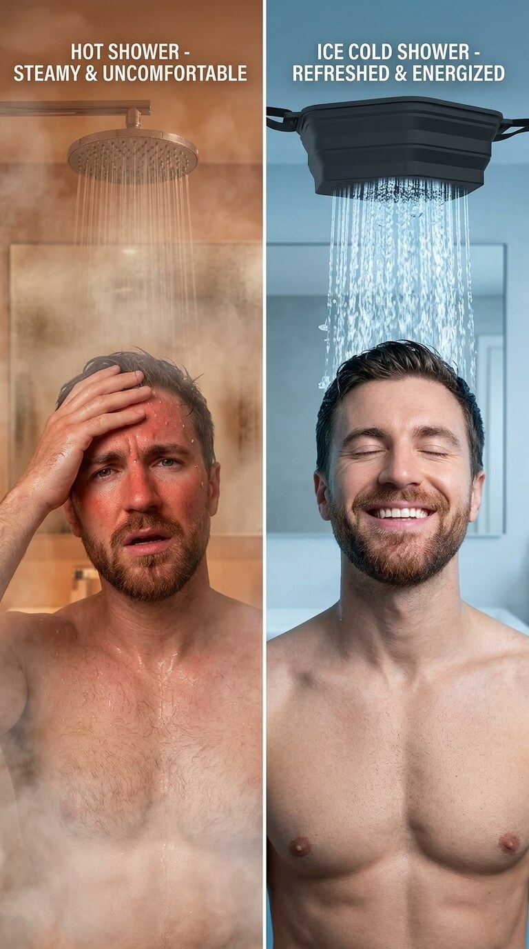 Cooling Shower Head Attachment for Heat Relief at Home