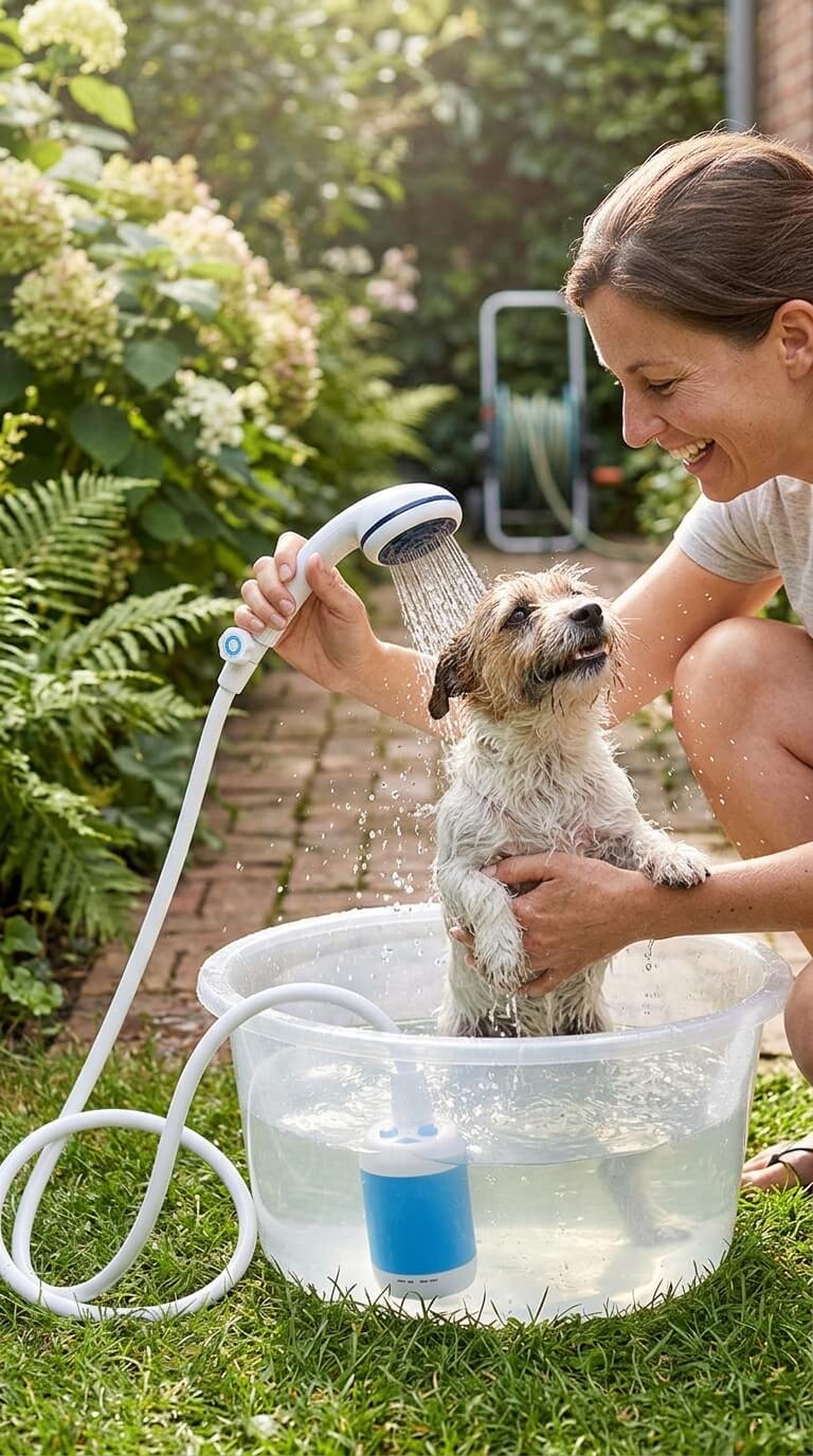 Portable Camping Shower - Rechargeable Shower Kit