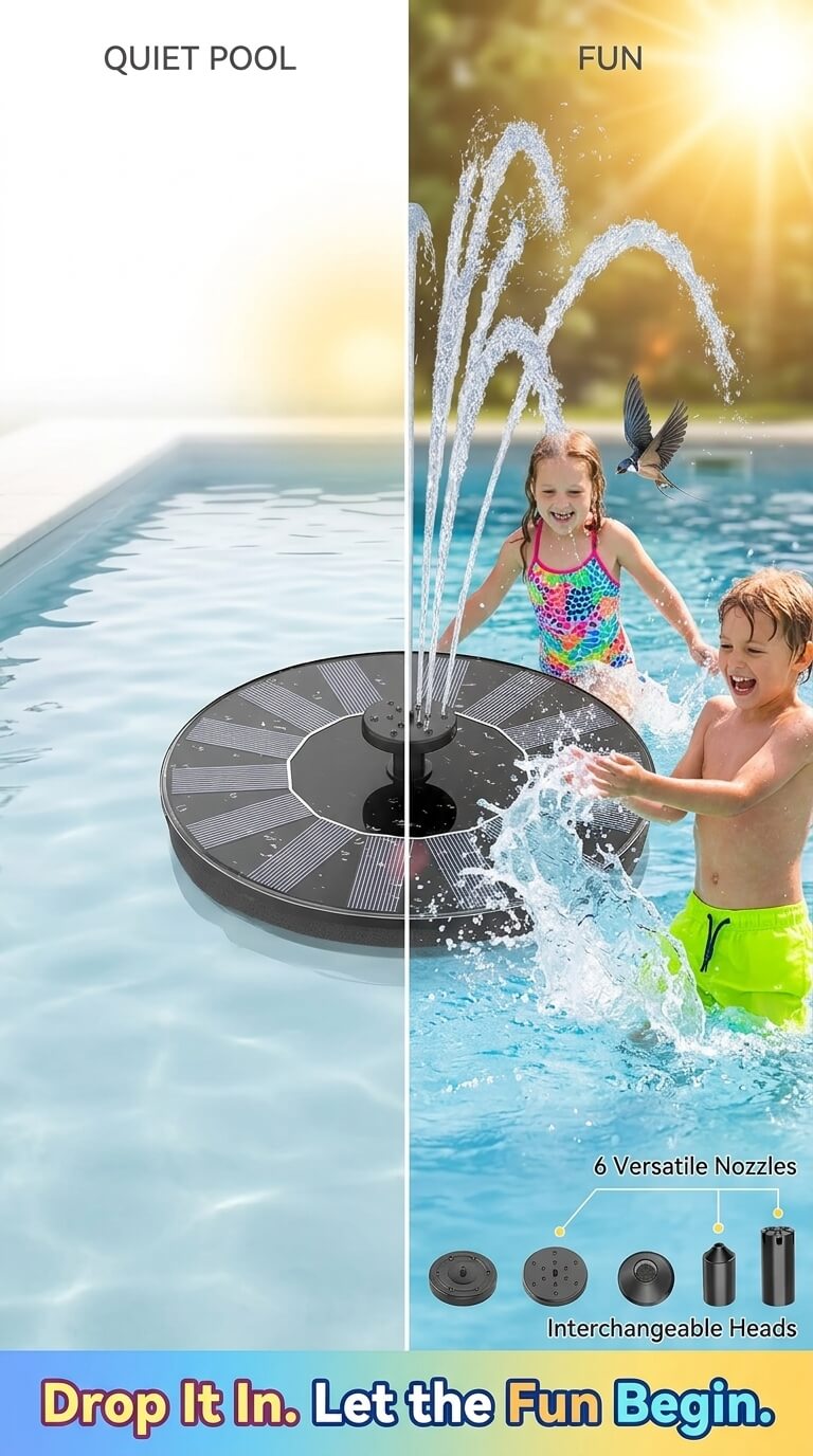 Solar Water Fountain Kit – Beautiful Water And Bird Scene