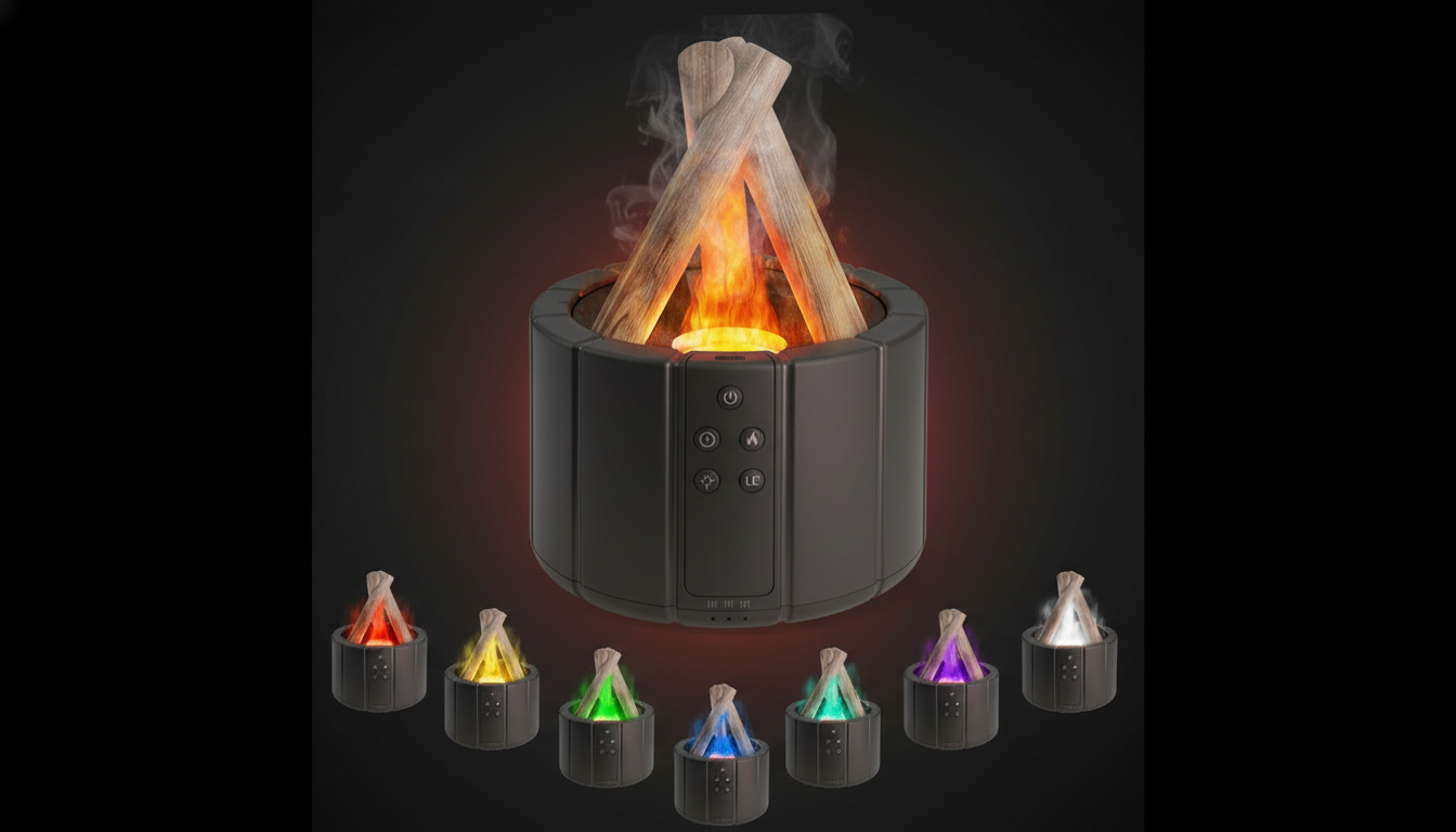 Relaxing Flame Mist Humidifier for Calm & Cozy Spaces