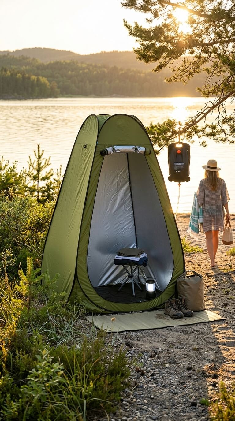 Pop-Up Privacy Tent for Camping, Changing & beach Comfort