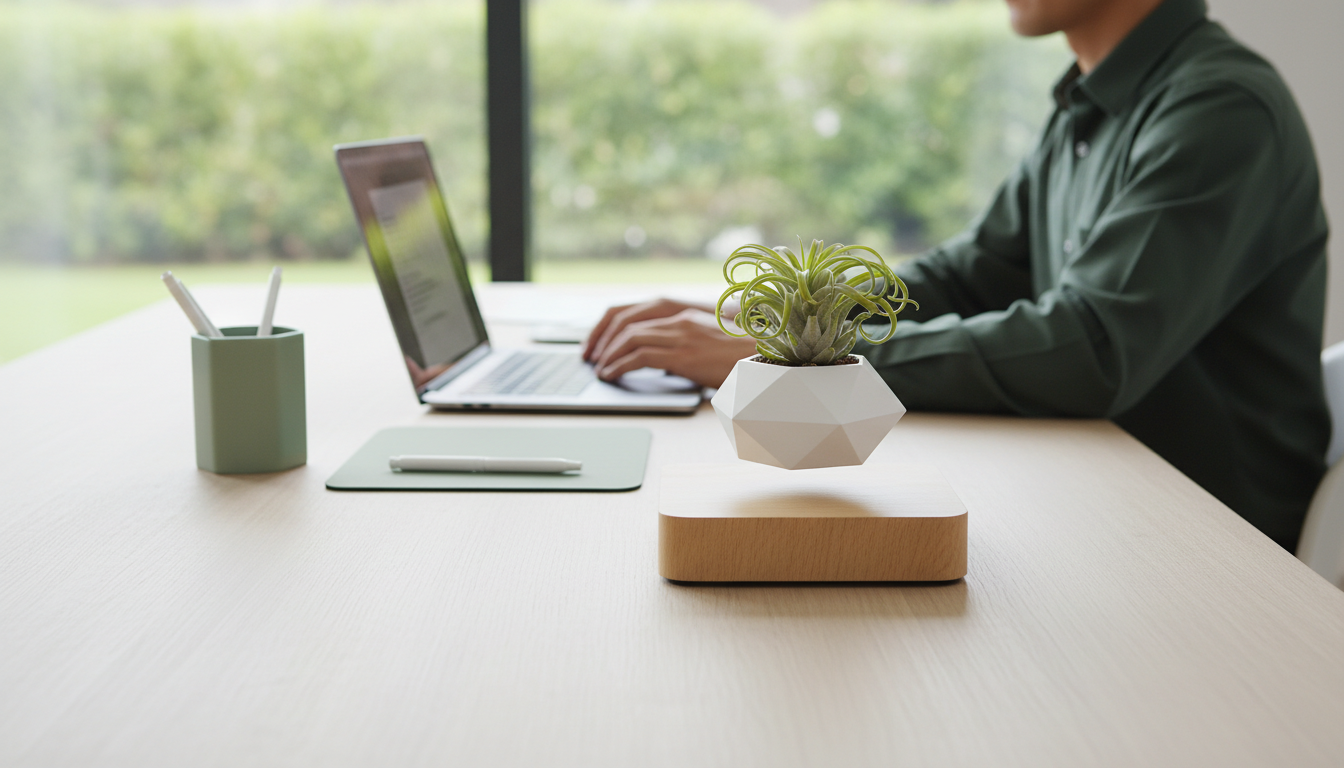 Floating Levitating Plant Pot | Modern Magnetic Home Decor
