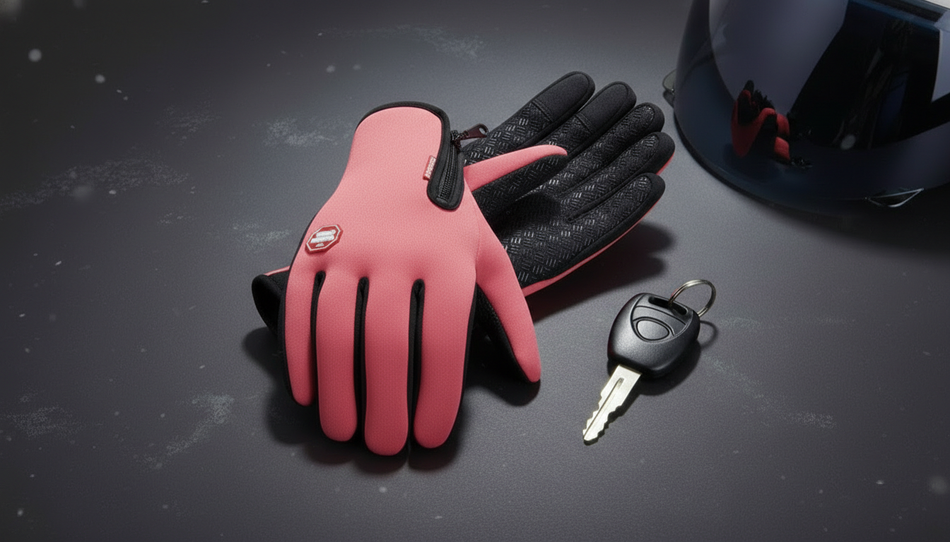 Waterproof Touchscreen Motorcycle Gloves with Cozy Fleece