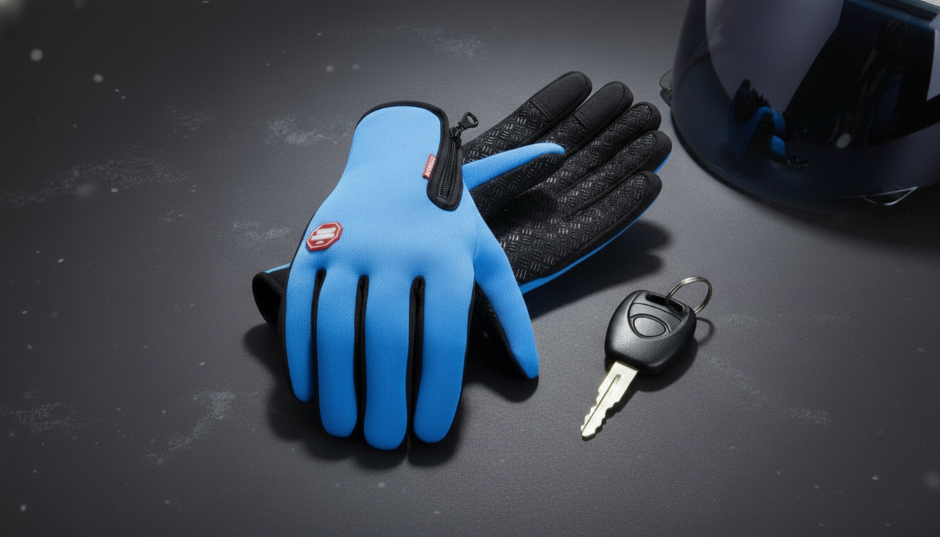 Waterproof Touchscreen Motorcycle Gloves with Cozy Fleece