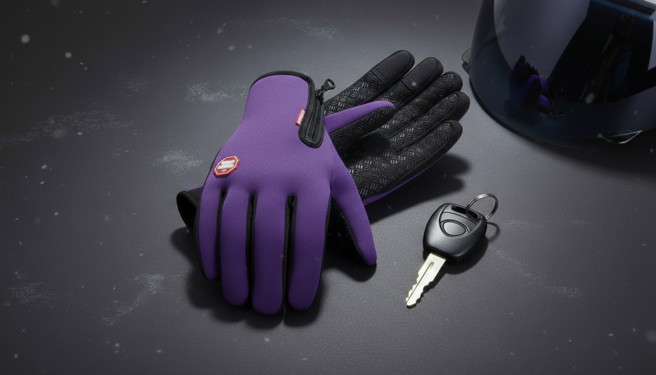 Waterproof Touchscreen Motorcycle Gloves with Cozy Fleece