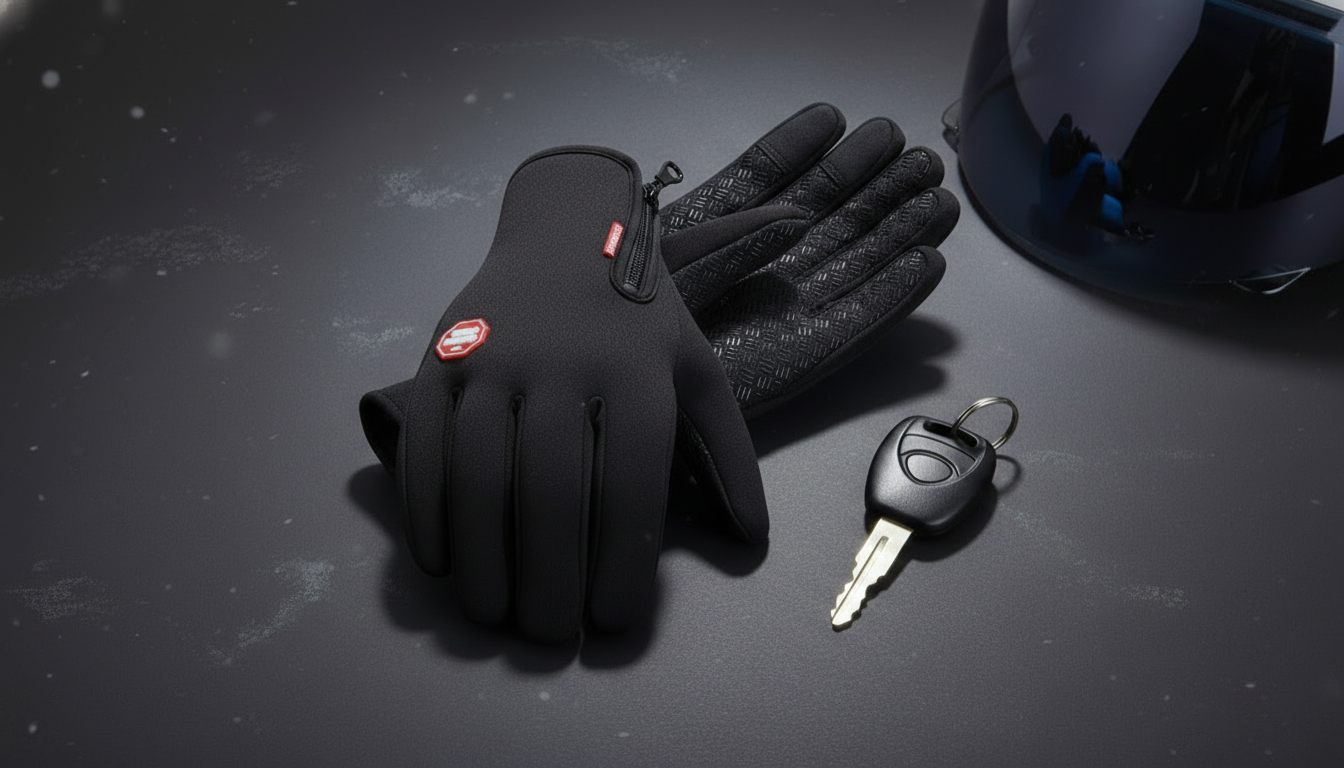 Waterproof Touchscreen Motorcycle Gloves with Cozy Fleece