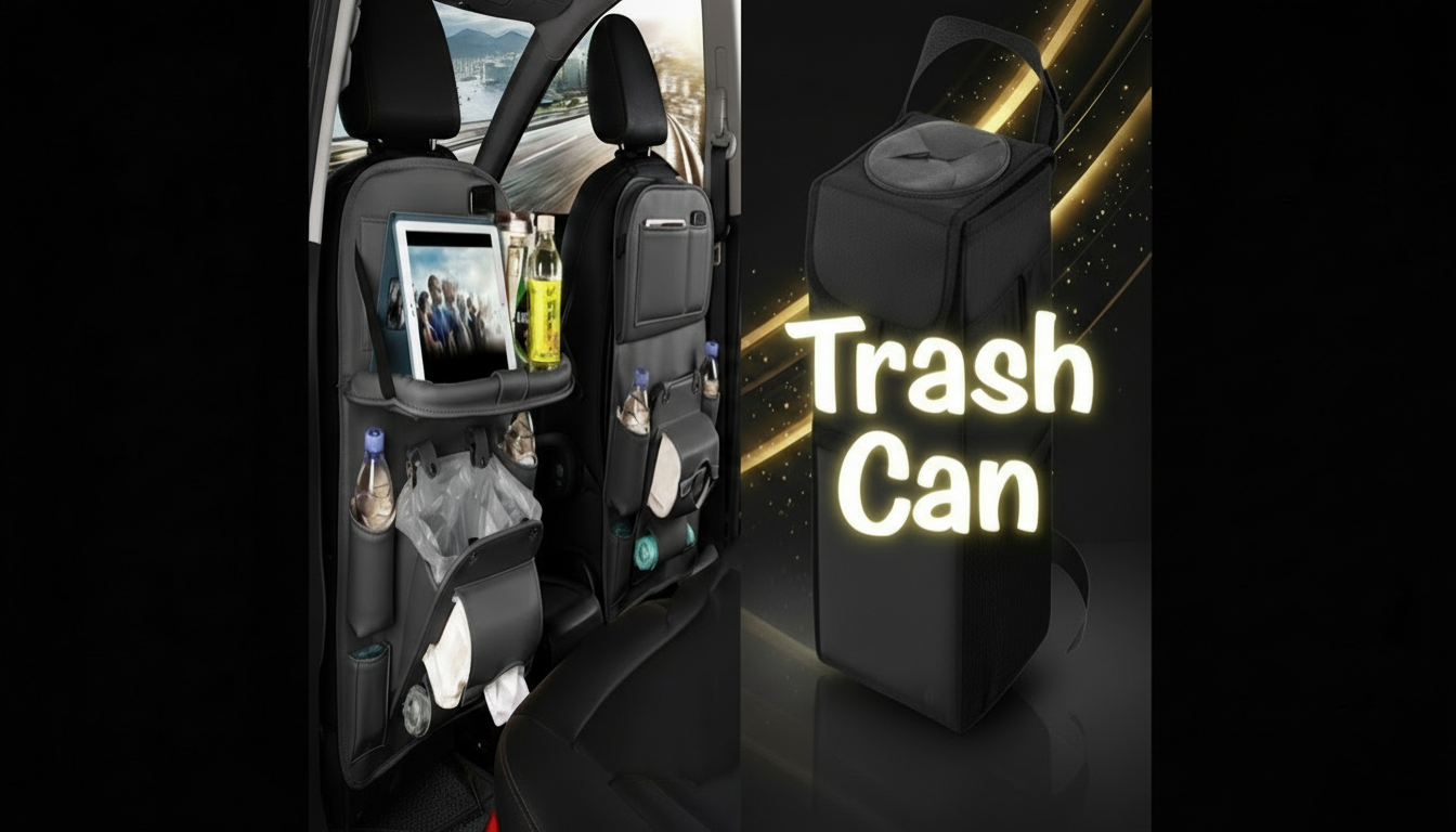 Stylish Leather Car Seat Organizer for Clutter-Free Drives