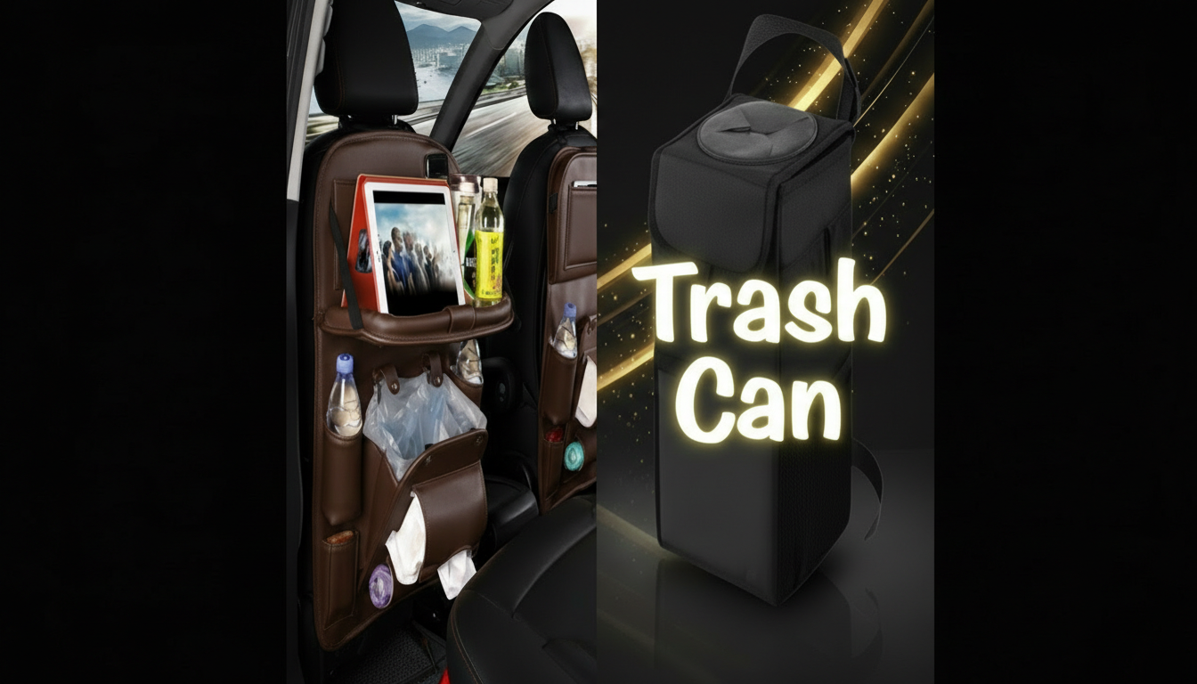 Stylish Leather Car Seat Organizer for Clutter-Free Drives