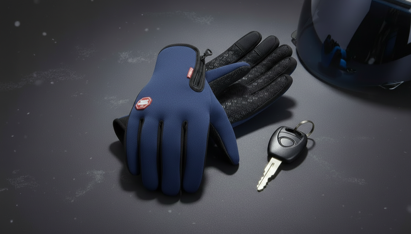 Waterproof Touchscreen Motorcycle Gloves with Cozy Fleece