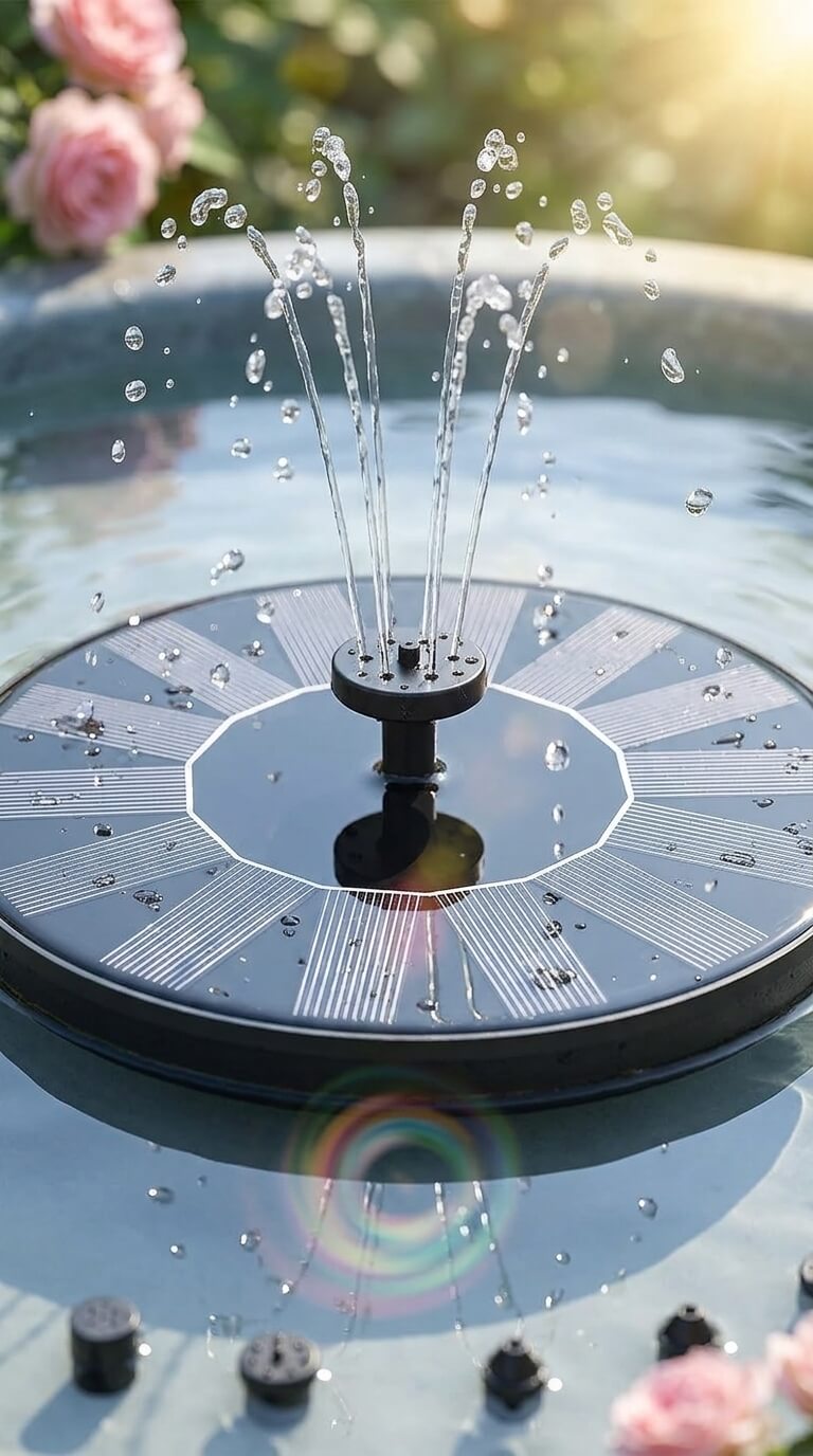 Solar Water Fountain Kit – Beautiful Water And Bird Scene