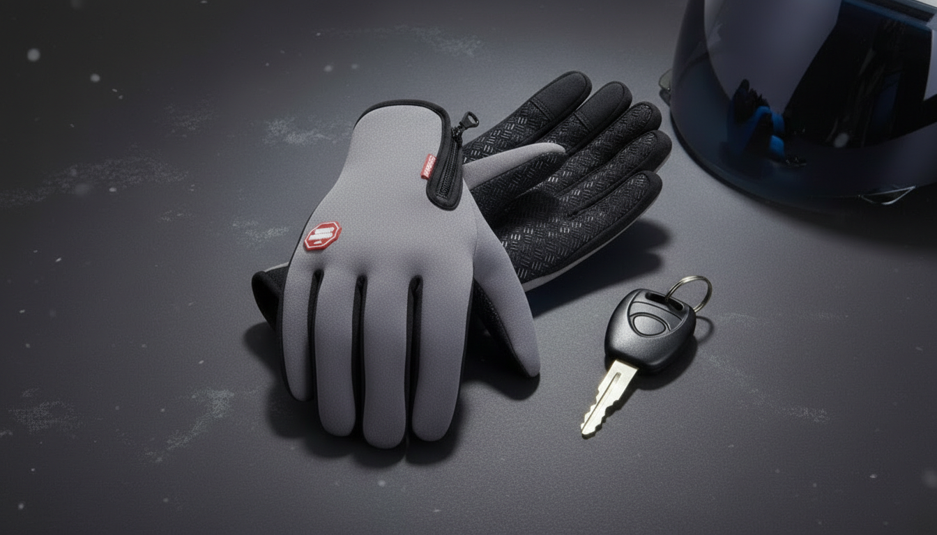 Waterproof Touchscreen Motorcycle Gloves with Cozy Fleece