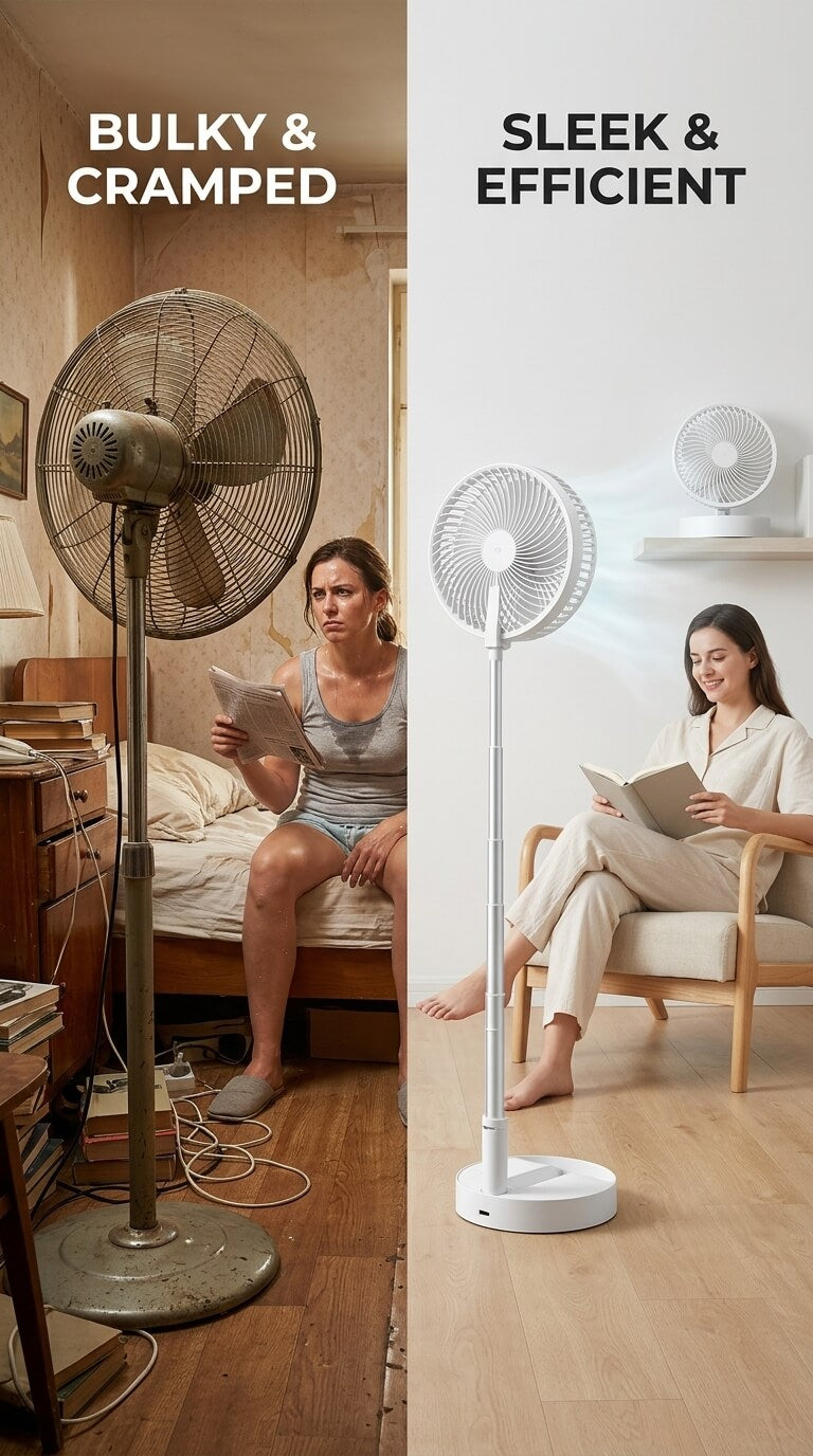 Foldable Floor Fan – Portable, Quiet Cooling Anywhere