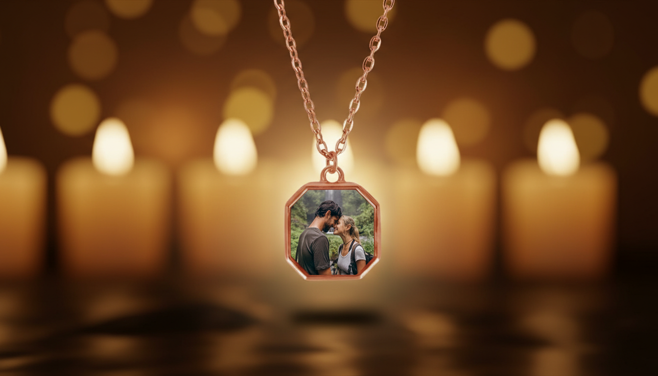 Magic Color-Changing Geometric Necklace That Reacts To Heat