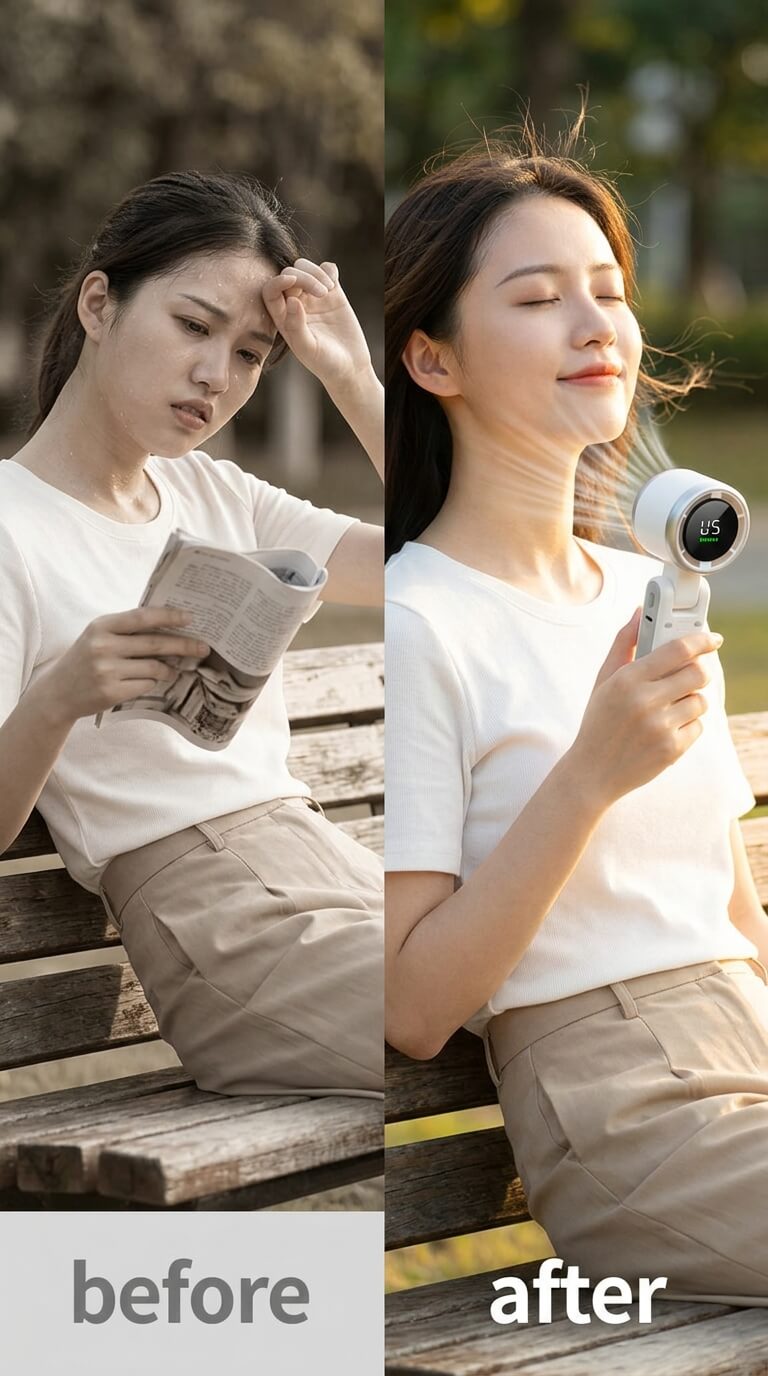 Handheld Turbo Fan – Powerful Portable Cooling Anywhere