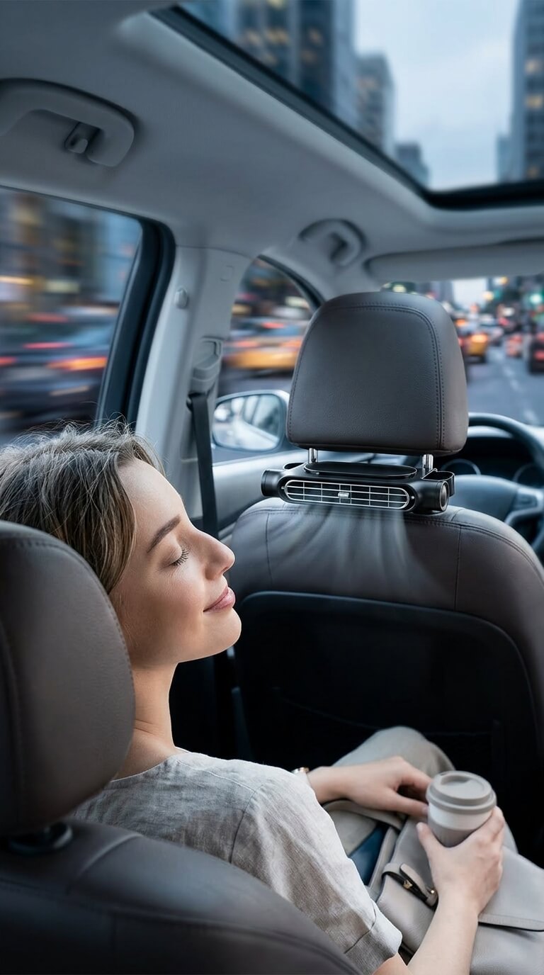 Cooling Car Seat Fan – Stay Cool on Every Drive