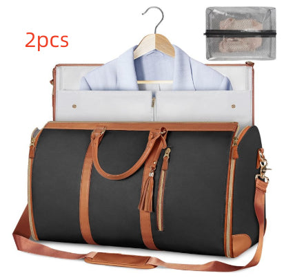 AMAZING Foldable Travel Duffle Bag with Garment Section