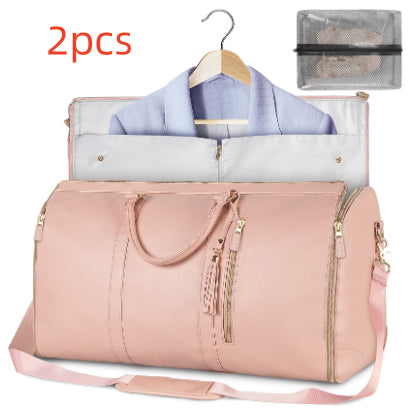 AMAZING Foldable Travel Duffle Bag with Garment Section