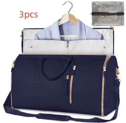 AMAZING Foldable Travel Duffle Bag with Garment Section