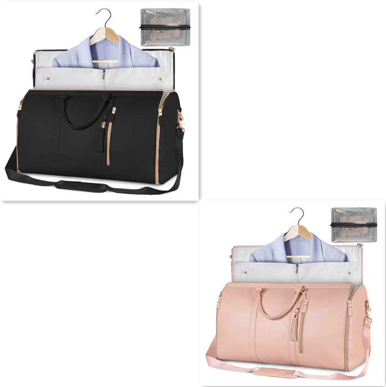 AMAZING Foldable Travel Duffle Bag with Garment Section