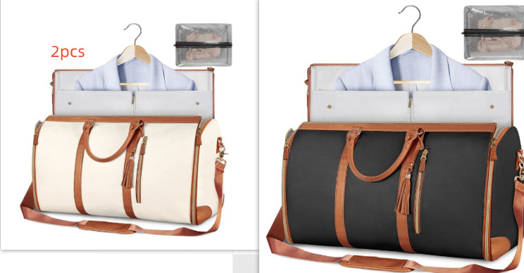 AMAZING Foldable Travel Duffle Bag with Garment Section