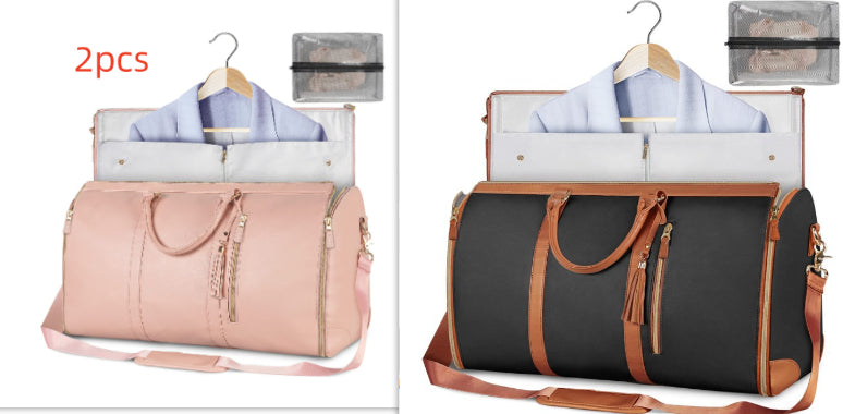AMAZING Foldable Travel Duffle Bag with Garment Section