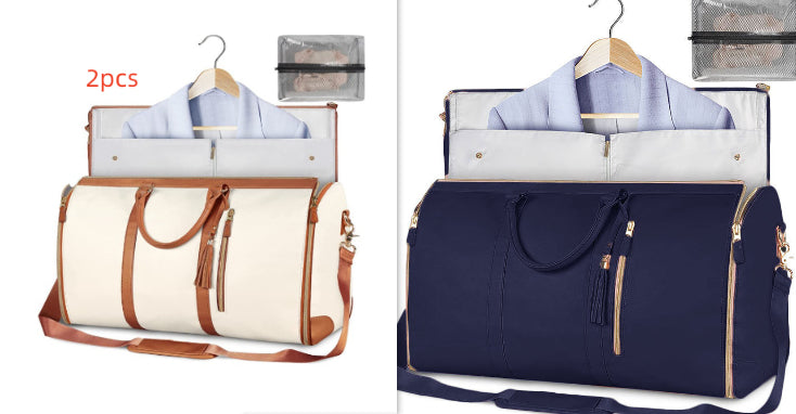 AMAZING Foldable Travel Duffle Bag with Garment Section