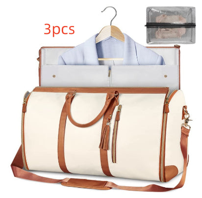 AMAZING Foldable Travel Duffle Bag with Garment Section