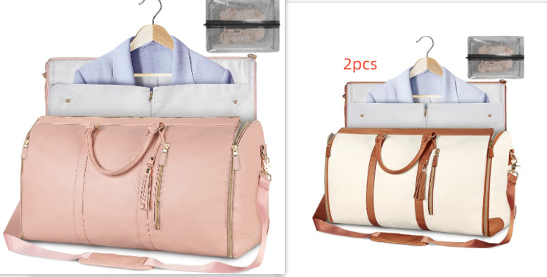 AMAZING Foldable Travel Duffle Bag with Garment Section