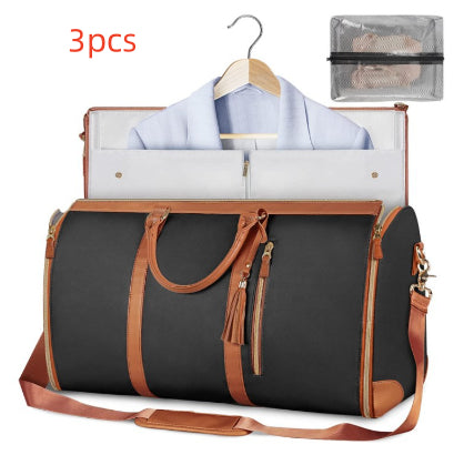 AMAZING Foldable Travel Duffle Bag with Garment Section