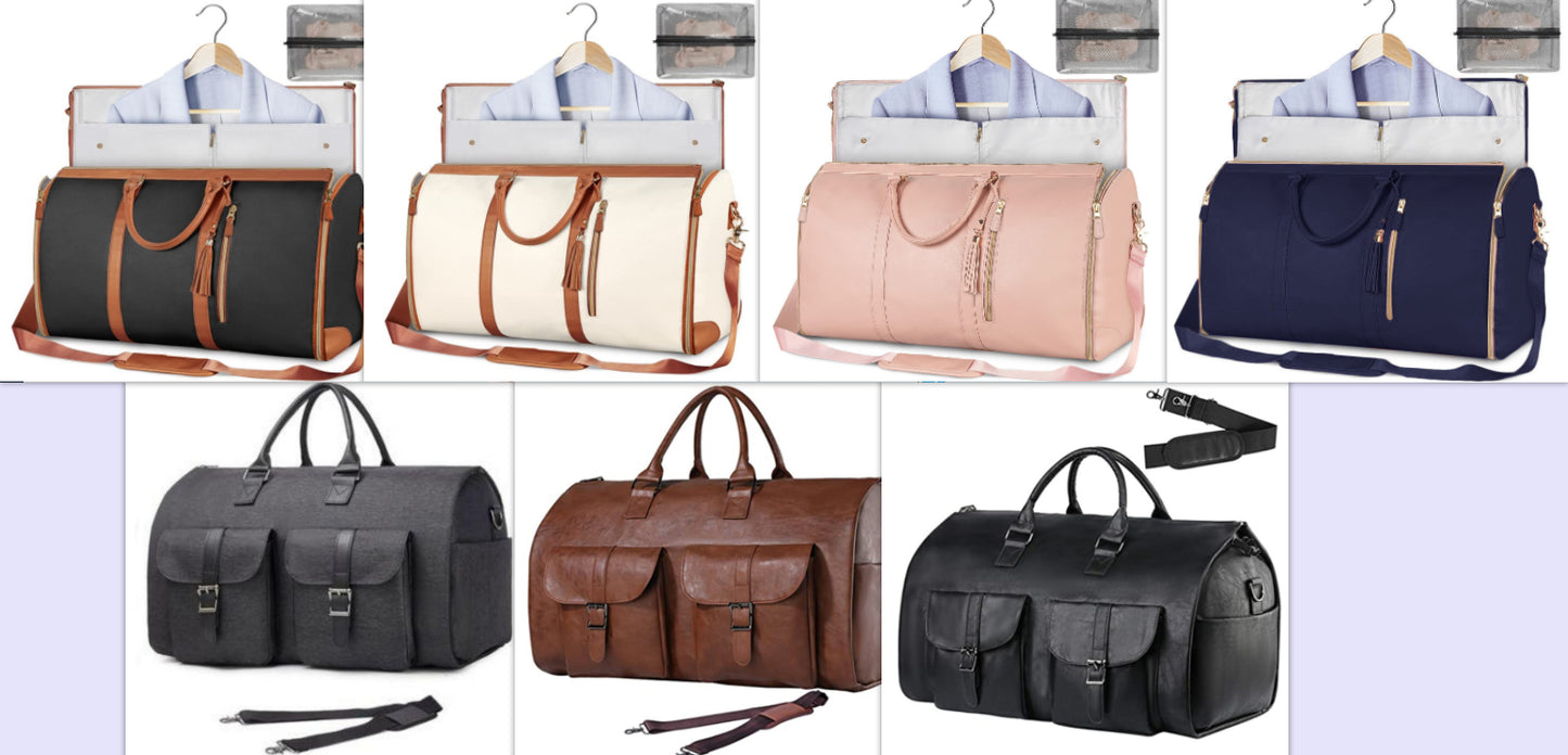 AMAZING Foldable Travel Duffle Bag with Garment Section