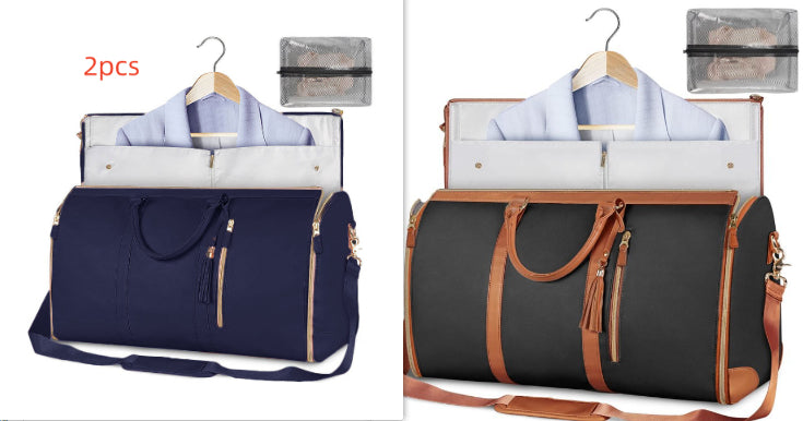 AMAZING Foldable Travel Duffle Bag with Garment Section
