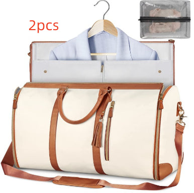 AMAZING Foldable Travel Duffle Bag with Garment Section
