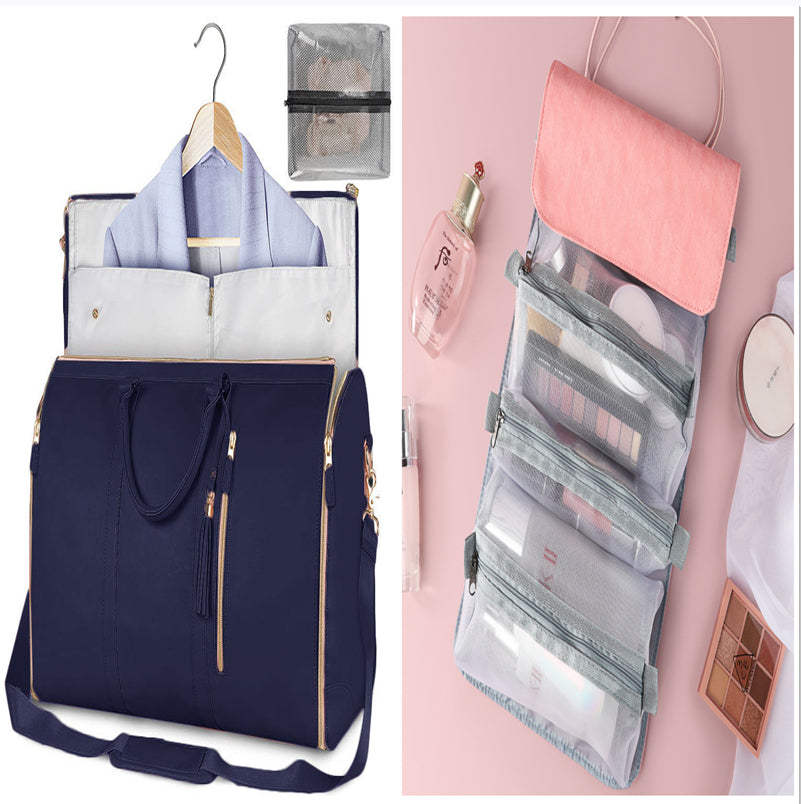 AMAZING Foldable Travel Duffle Bag with Garment Section