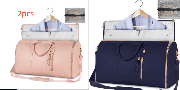 AMAZING Foldable Travel Duffle Bag with Garment Section