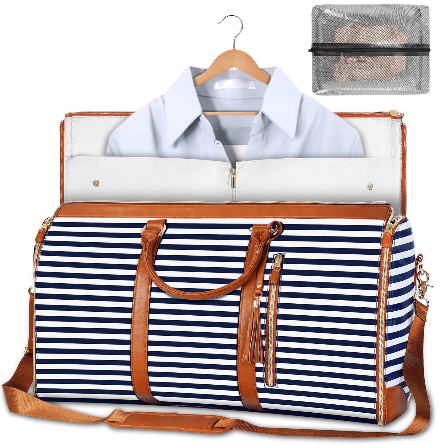 AMAZING Foldable Travel Duffle Bag with Garment Section