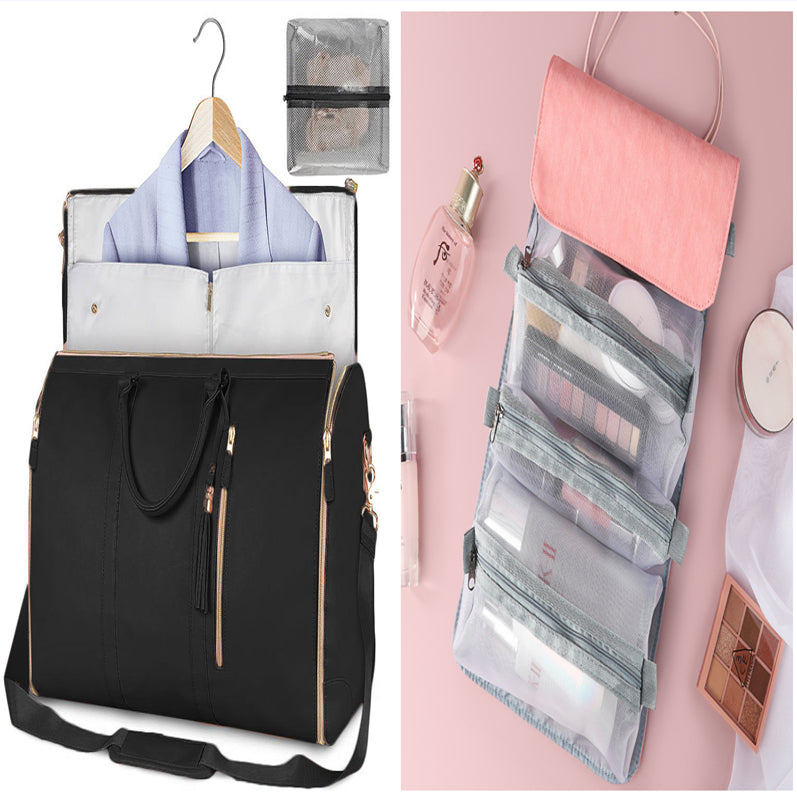 AMAZING Foldable Travel Duffle Bag with Garment Section